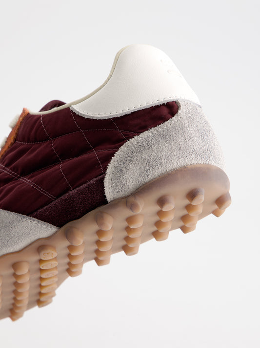 Zapatillas de ante y nylon burdeos - Nova