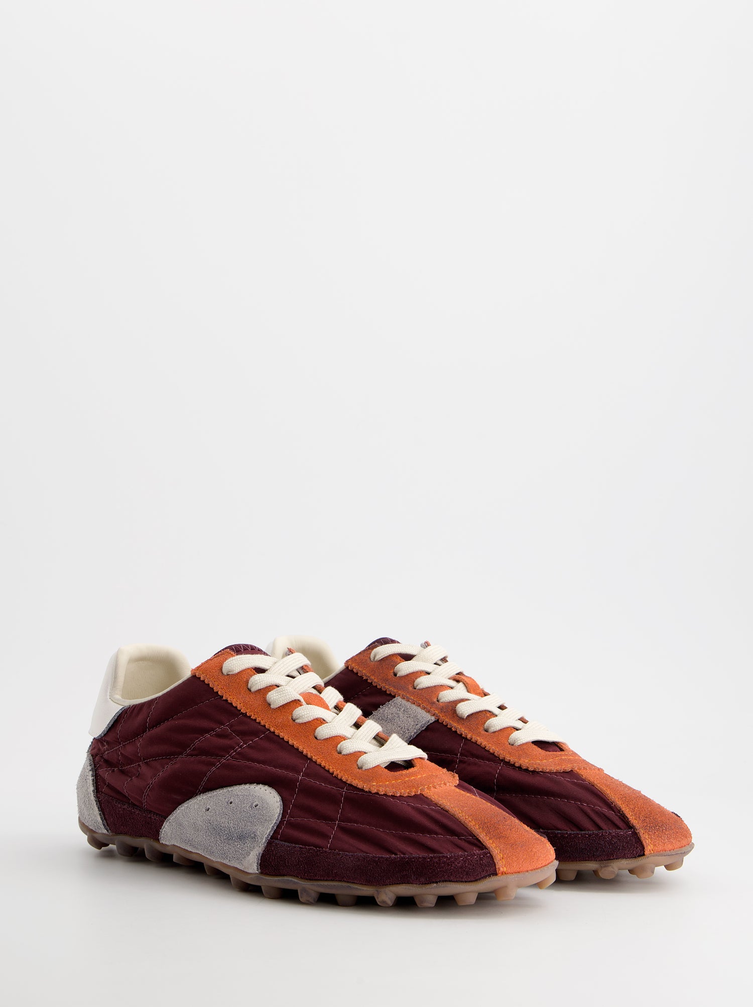 Zapatillas de ante y nylon burdeos - Nova