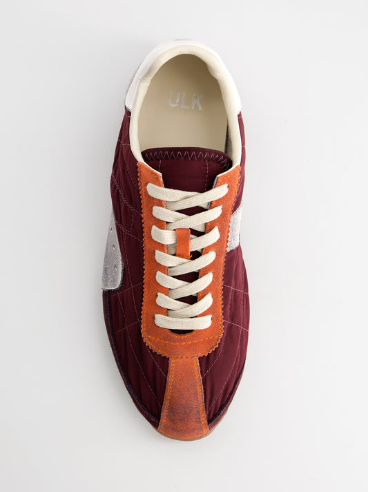 Zapatillas de ante y nylon burdeos - Nova