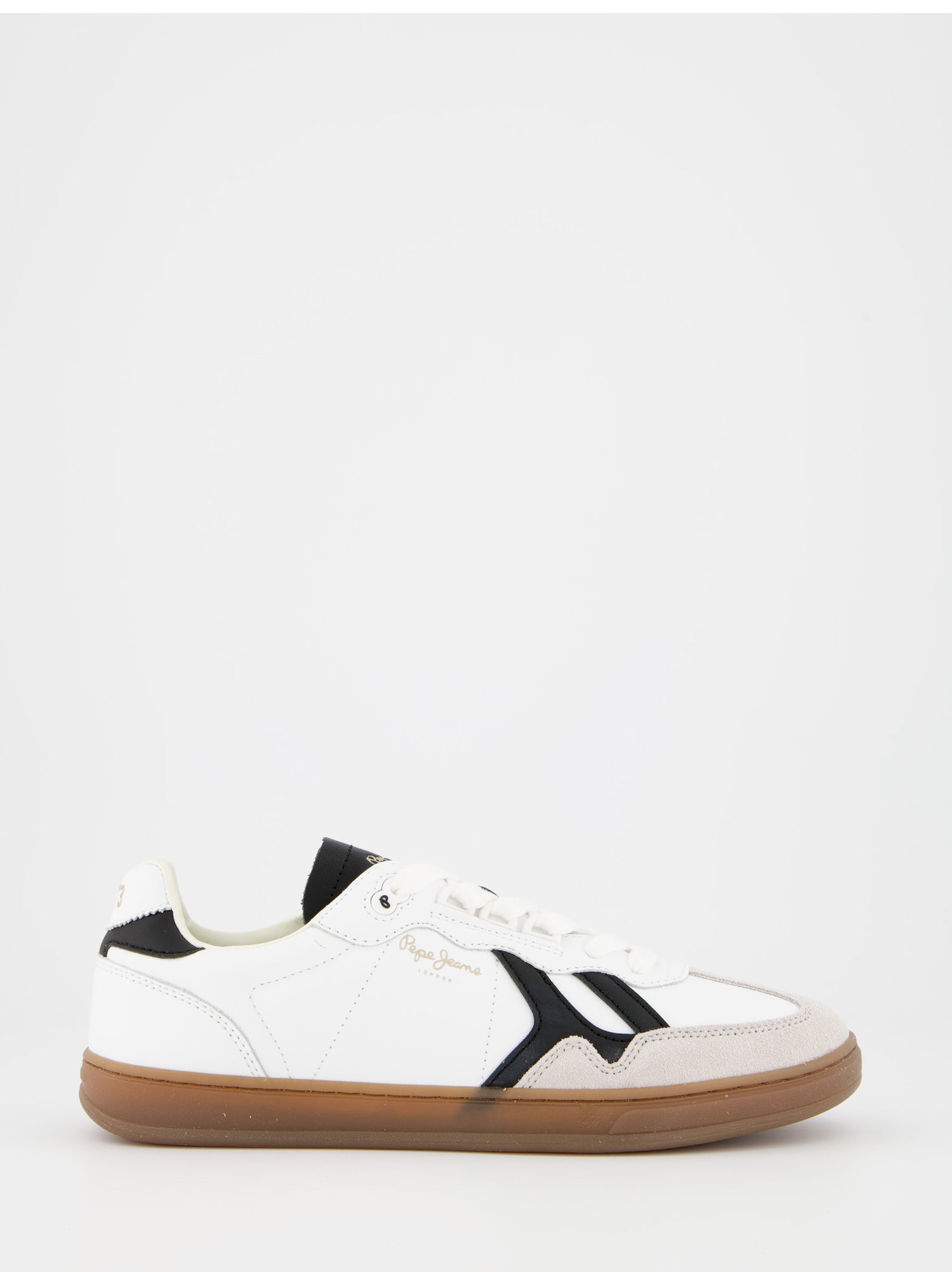Zapatillas de piel con detalles en ante Pepe Jeans
