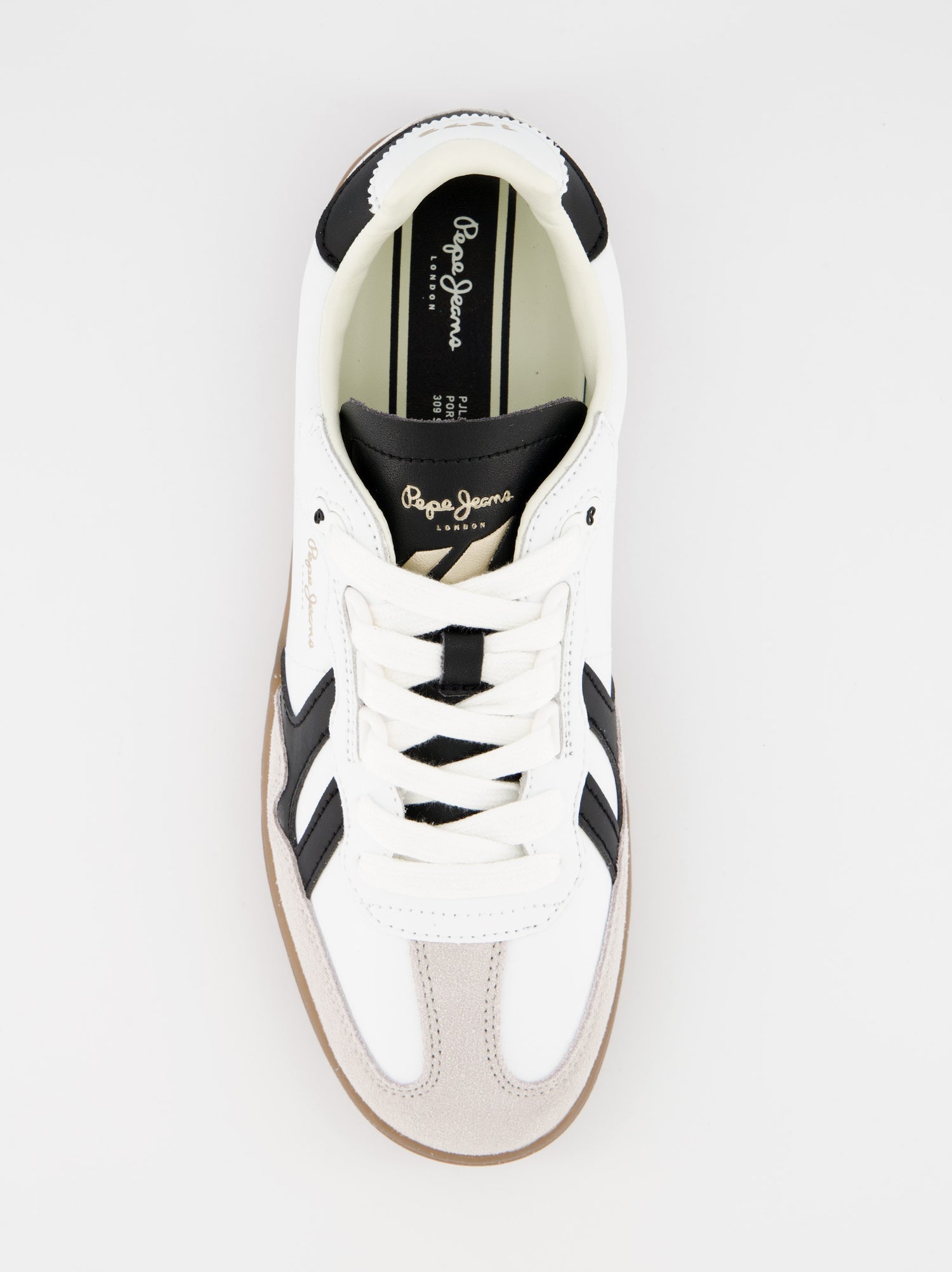 Zapatillas de piel con detalles en ante Pepe Jeans