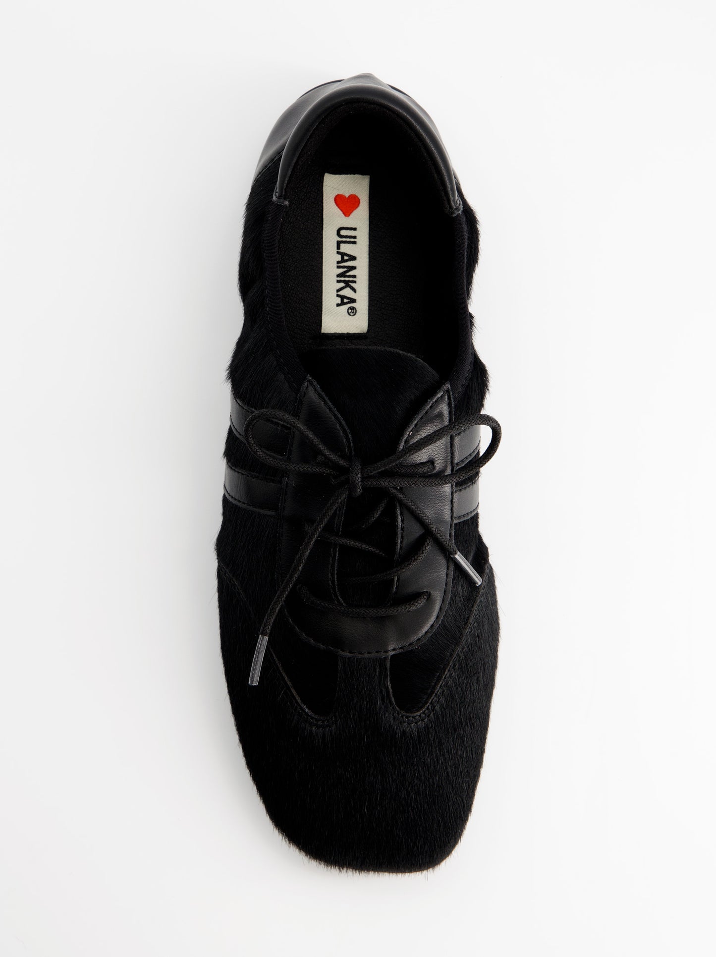 Zapatillas negras de pelo - ULK Lia