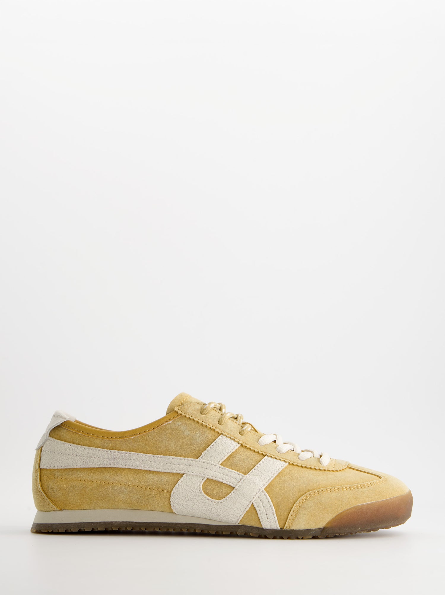 Men's retro yellow suede sneakers - Onix