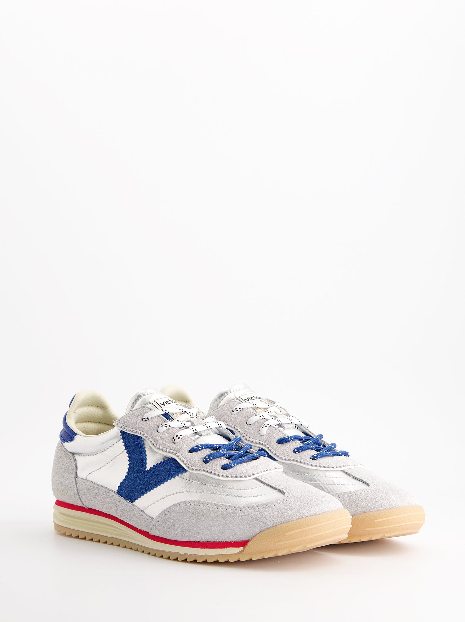 Zapatillas retro en ante metalizadas - Victoria Saturno