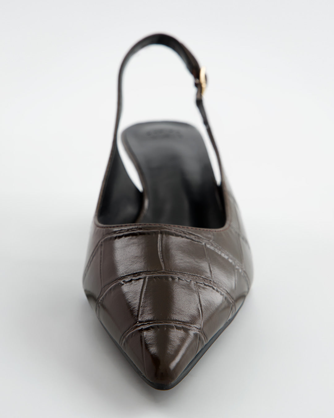 Brown Leather Slingback Shoes - Douce