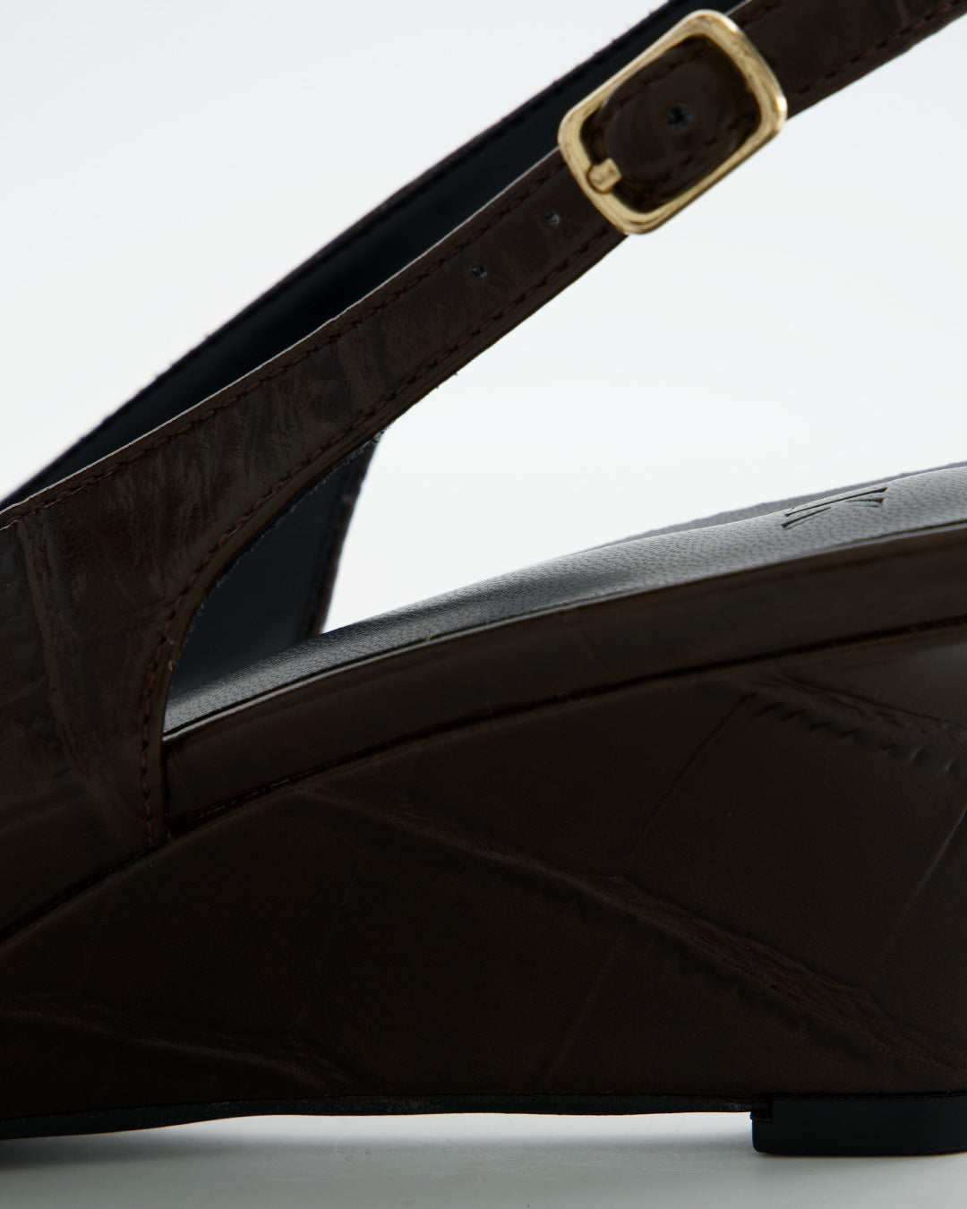 Brown Leather Slingback Shoes - Douce