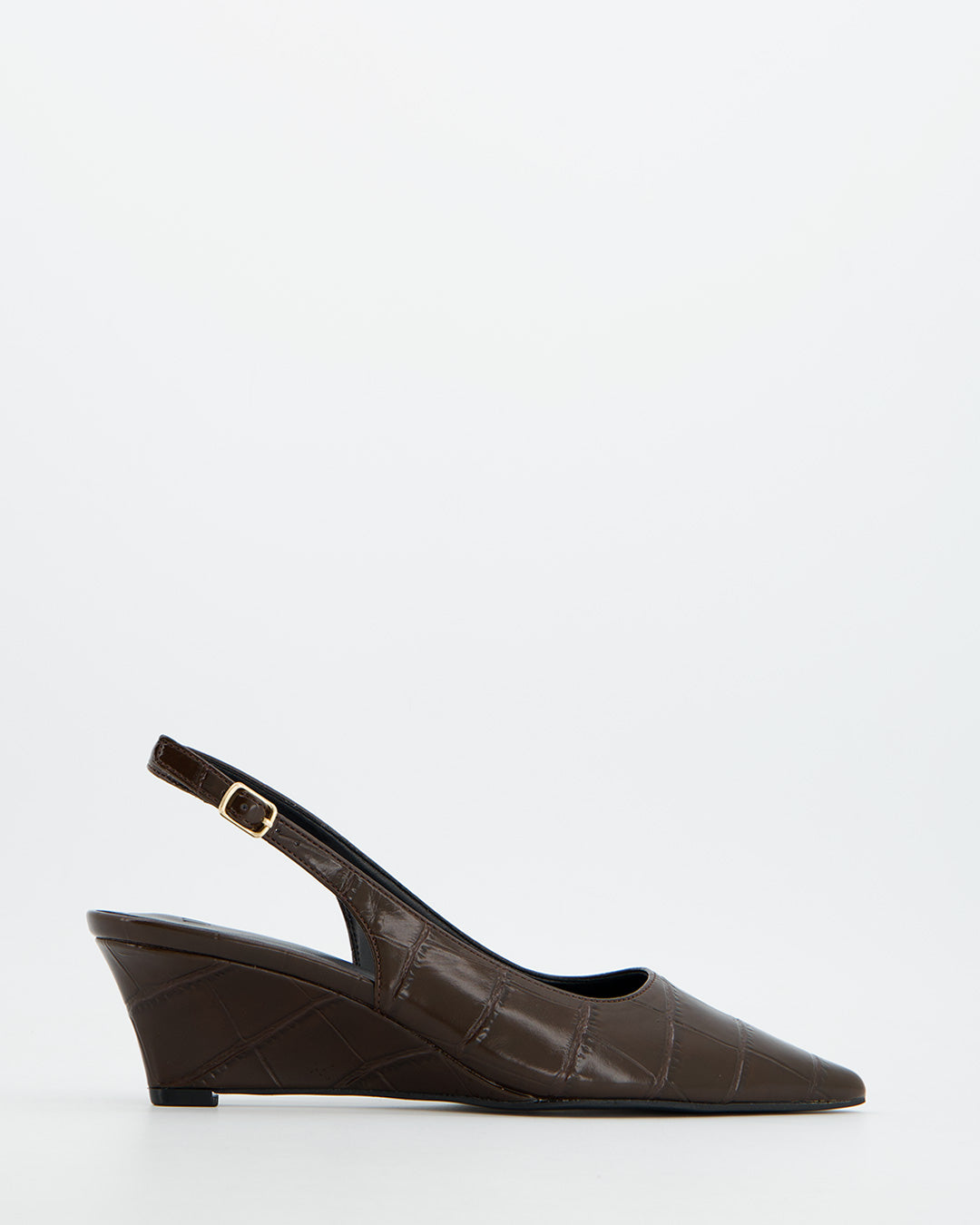Brown Leather Slingback Shoes - Douce