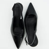 Black Leather Slingback Shoes - Douce