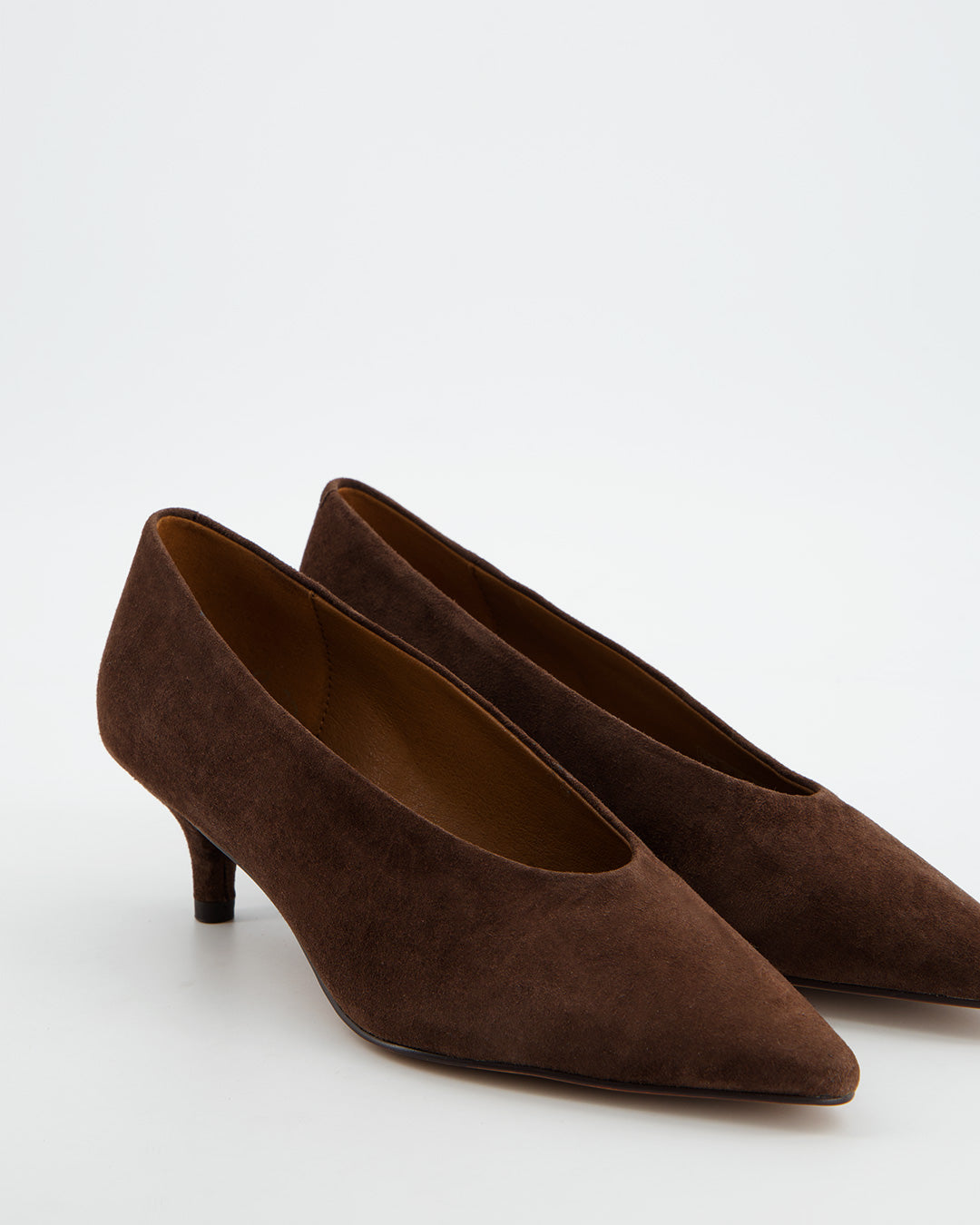 Brown Suede Court Shoes - On Sale