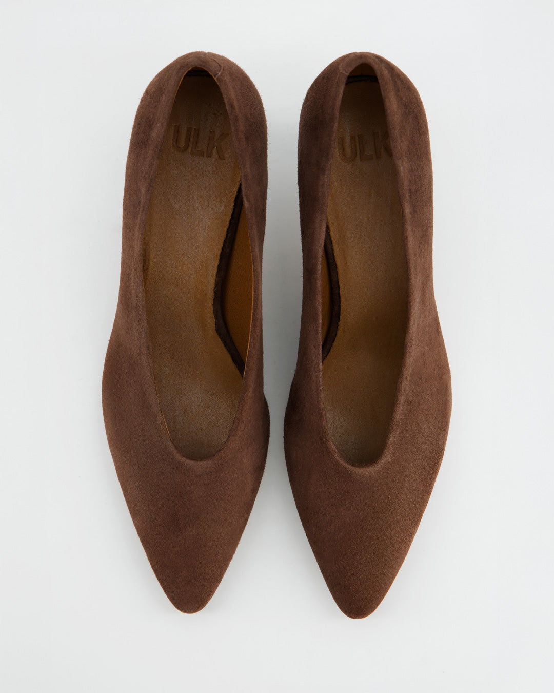 Brown Suede Court Shoes - On Sale