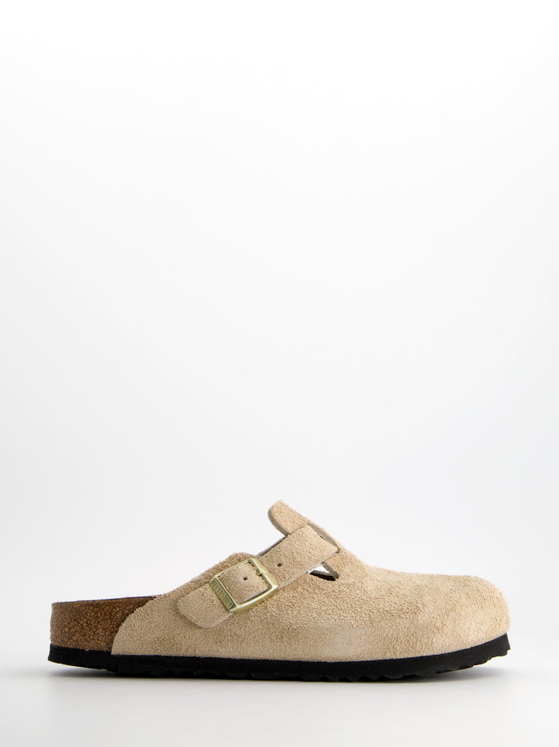 Zuecos de ante con hebilla - Birkenstock Boston Leve