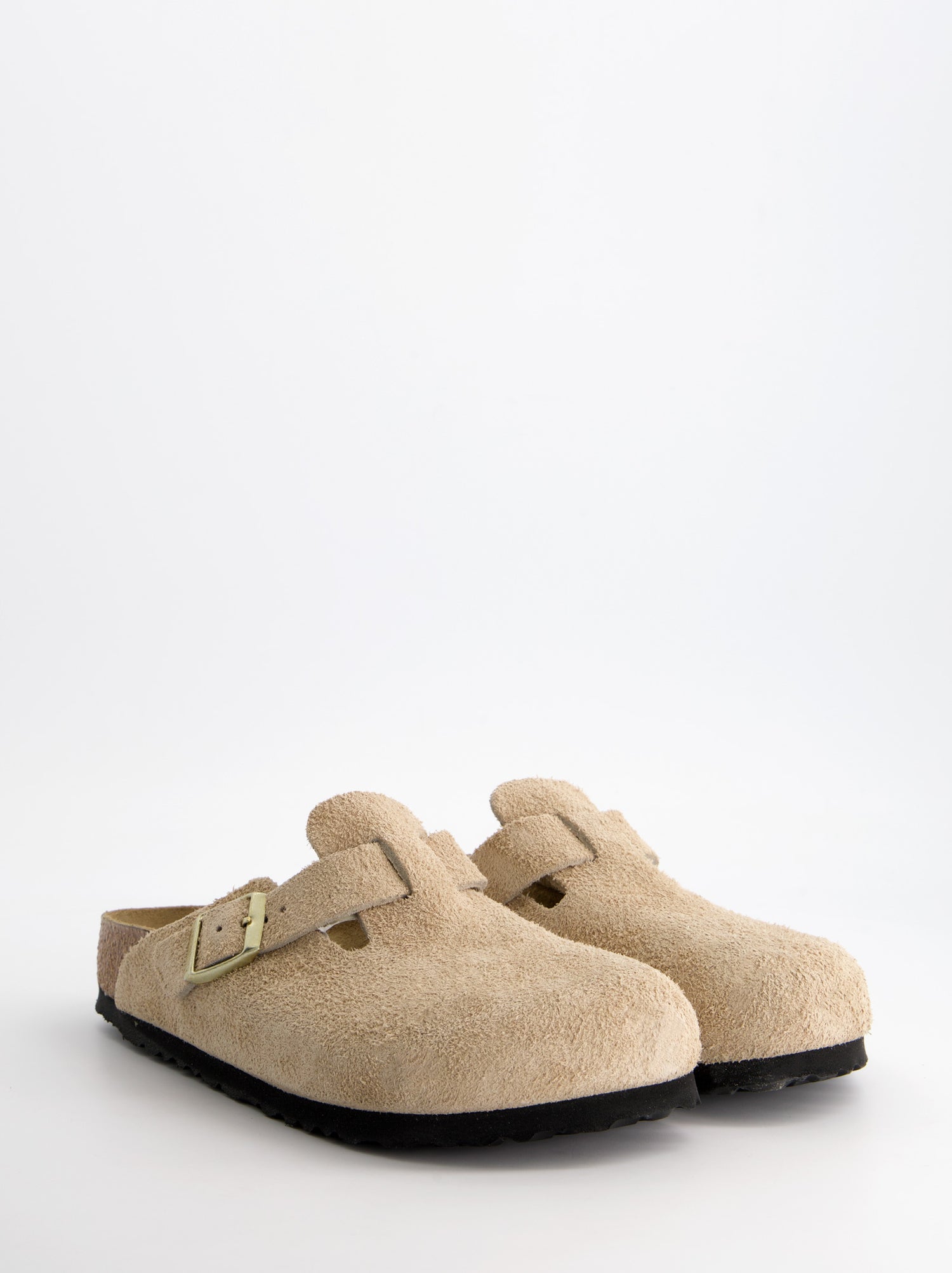 Zuecos de ante con hebilla - Birkenstock Boston Leve