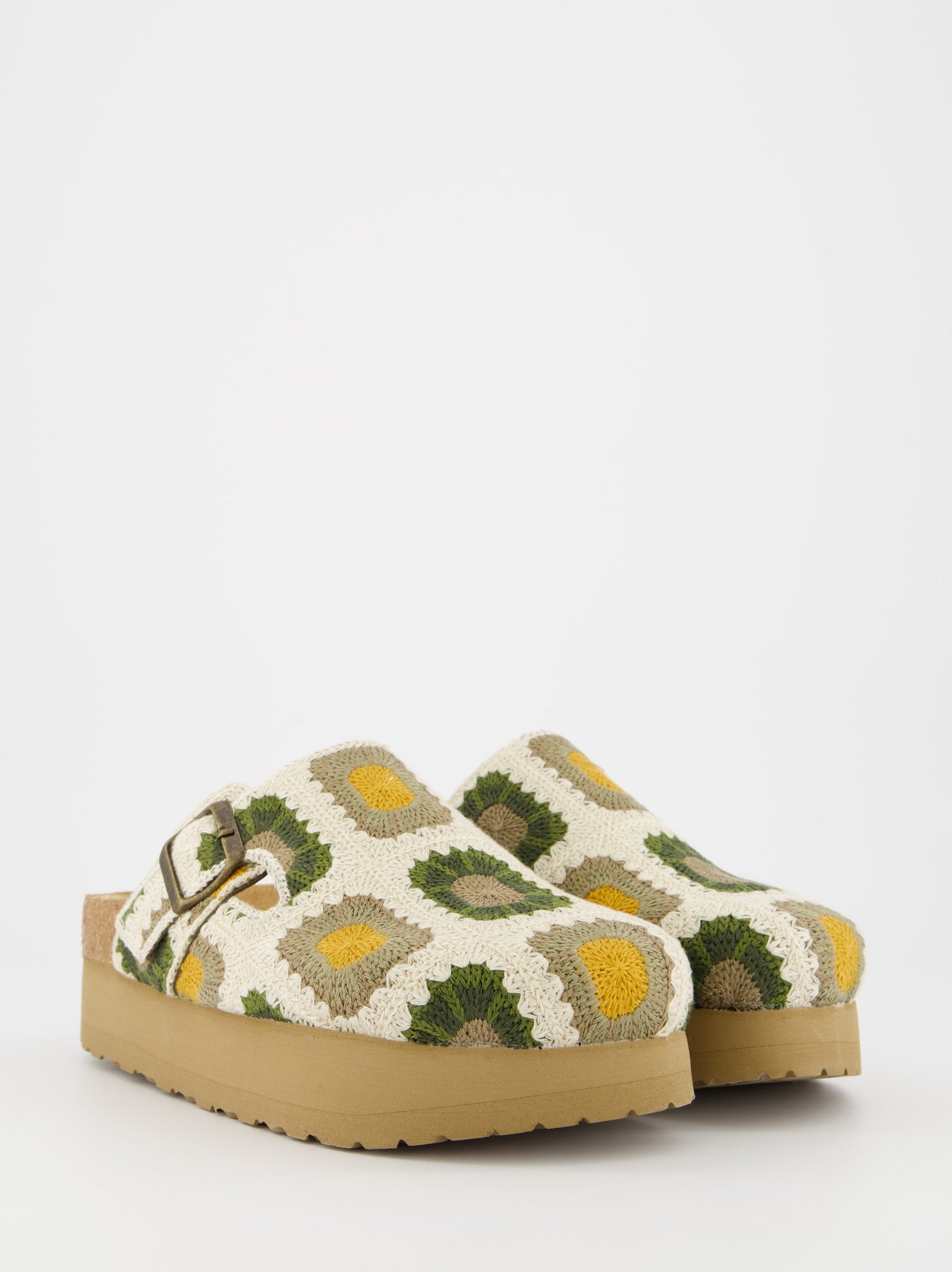 Zuecos de crochet con plataforma - Blant