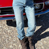 Pantalón denim claro efecto lavado - Aya