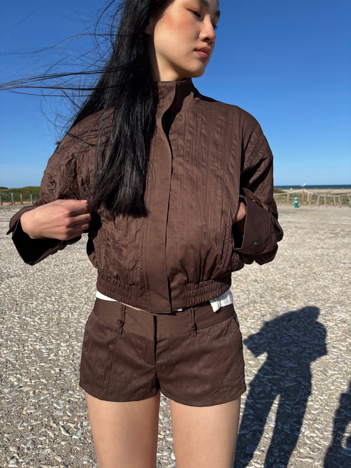 Shorts low rise con doble trabilla - Eyes