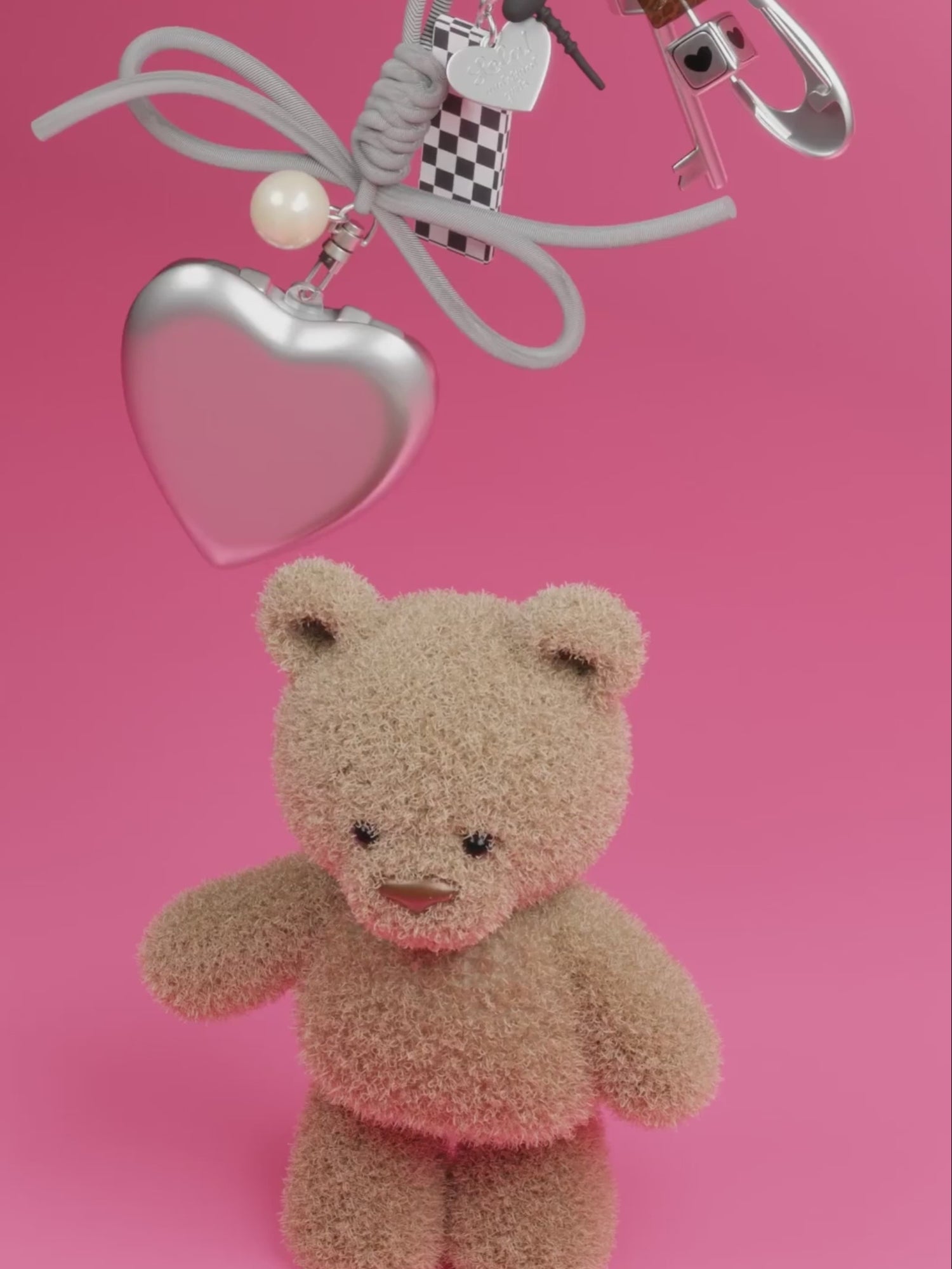 Charm con cepillo corazón - Brush