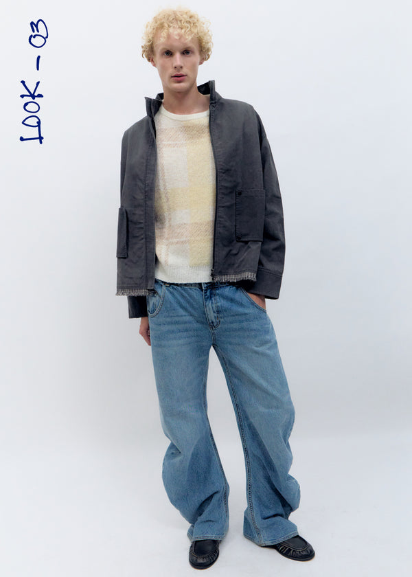 Tartan knit Pin sweater