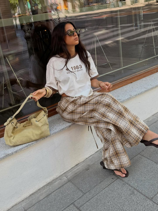 Flowy tartan pants - Nami
