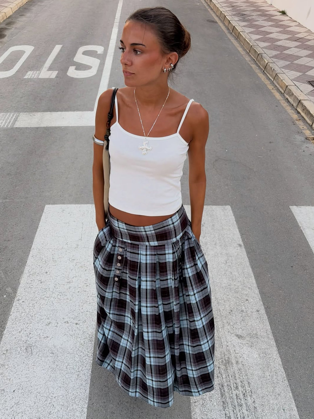 Falda tartán plisada - Astra